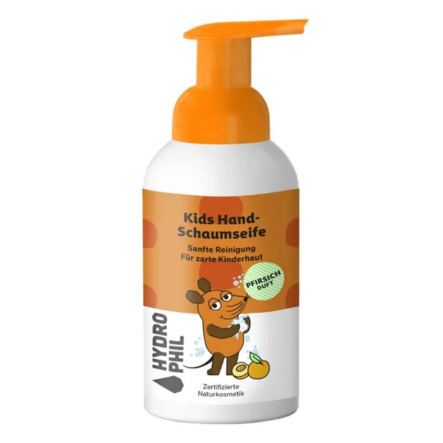 hydrophil-kids-hand-schaumseife-maus-pfirsich-250ml image 1