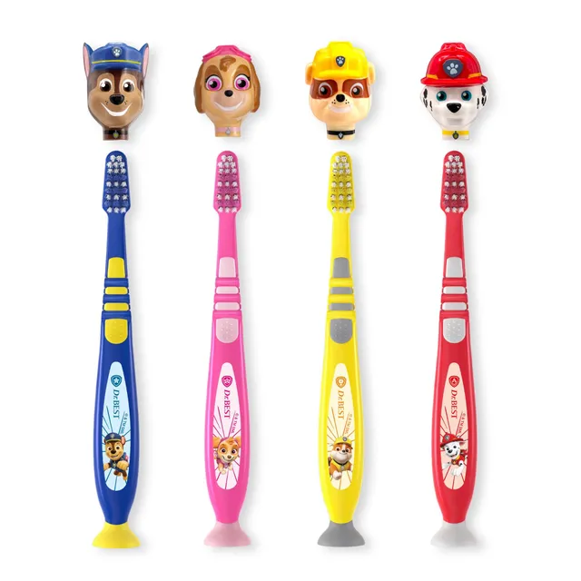 dr-best-paw-patrol-zahnb-rste-weich-mit-reisekappe-kinderzahnb-rste-3-6-jahre image 1
