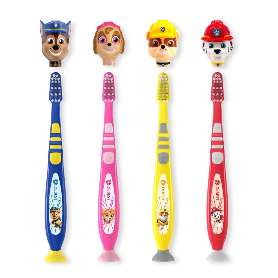 dr-best-paw-patrol-zahnb-rste-weich-mit-reisekappe-kinderzahnb-rste-3-6-jahre image 1