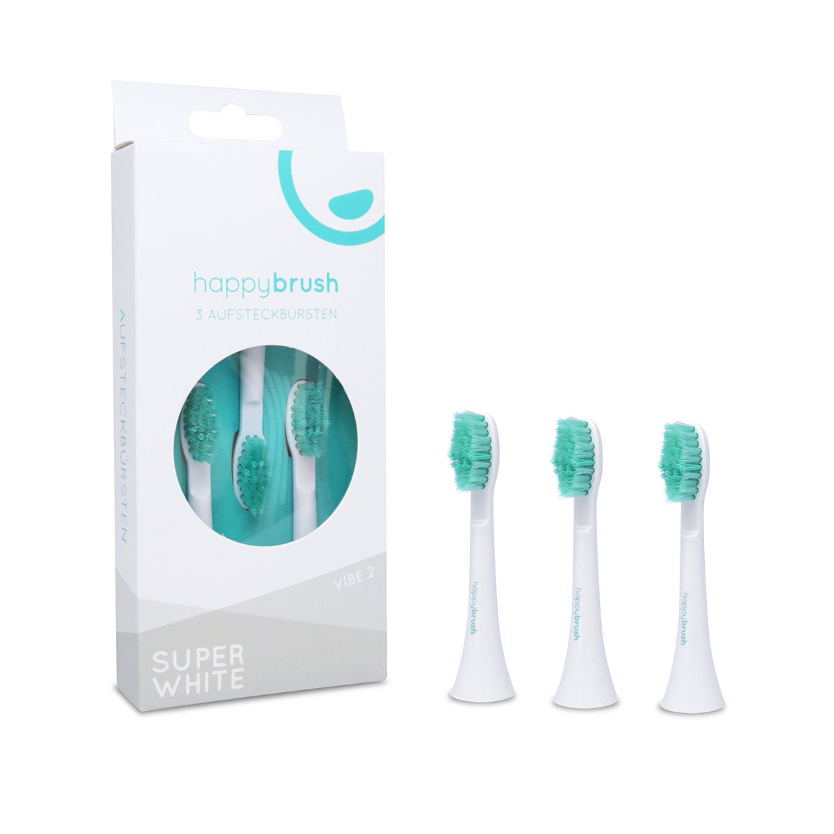 happybrush-aufsteckb-rsten-vibe-2-white-3er-pack image 2