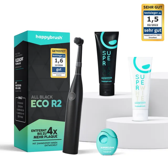 happybrush-eco-r2-entdecker-set-allblack-rotierend-oszillierende-elektrische-zah image 1