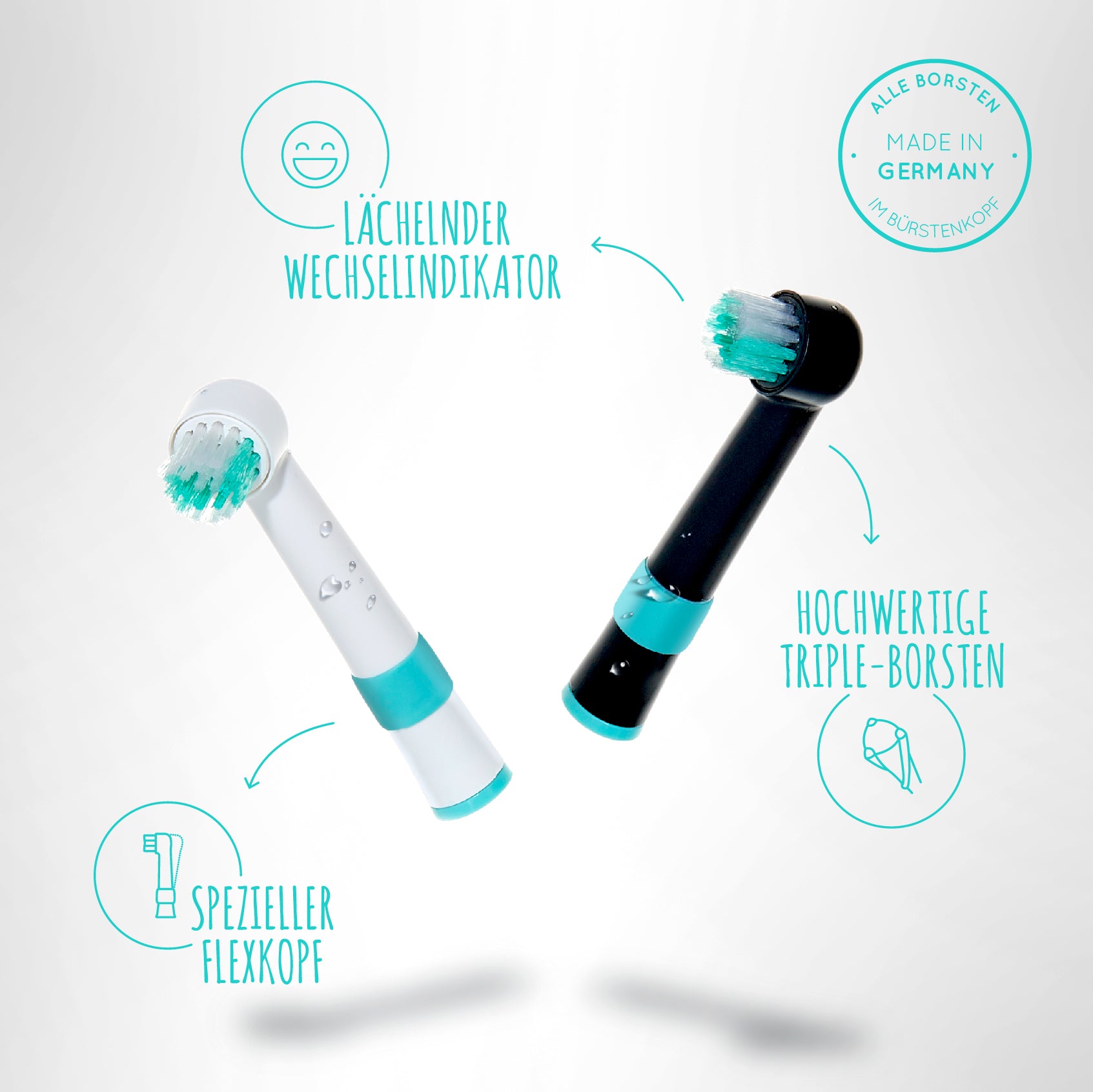 happybrush-eco-r2-aufsteckb-rsten-rot-3er-rotierend image 5