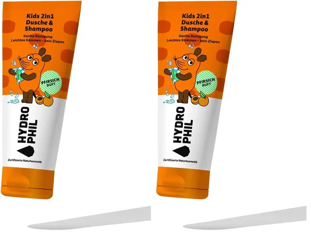 hydrophil-2in1-kinder-shampoo-duschgel-die-maus-pfirsich image 1