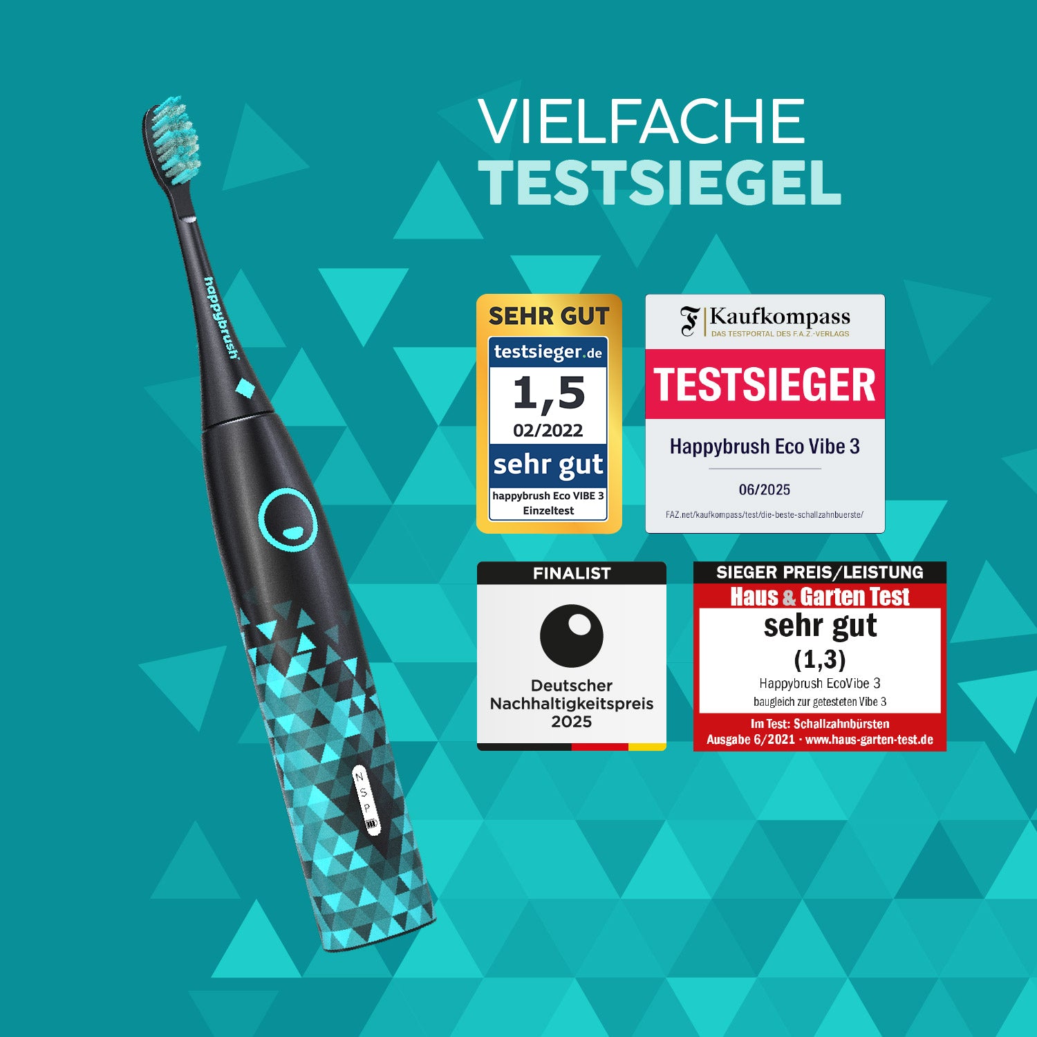 happybrush-eco-vibe-3-schallzahnb-rste-mit-40-000-vibrationen-und-recyceltem-geh image 2