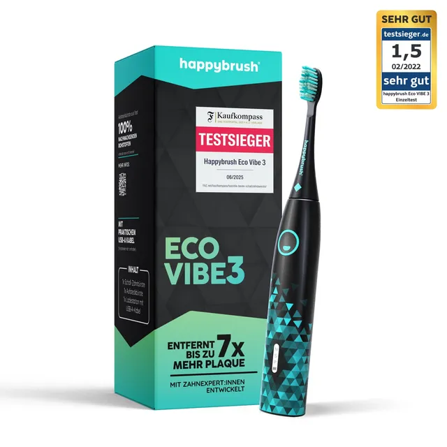 happybrush-eco-vibe-3-schallzahnb-rste-black-mint-austausch-set image 1