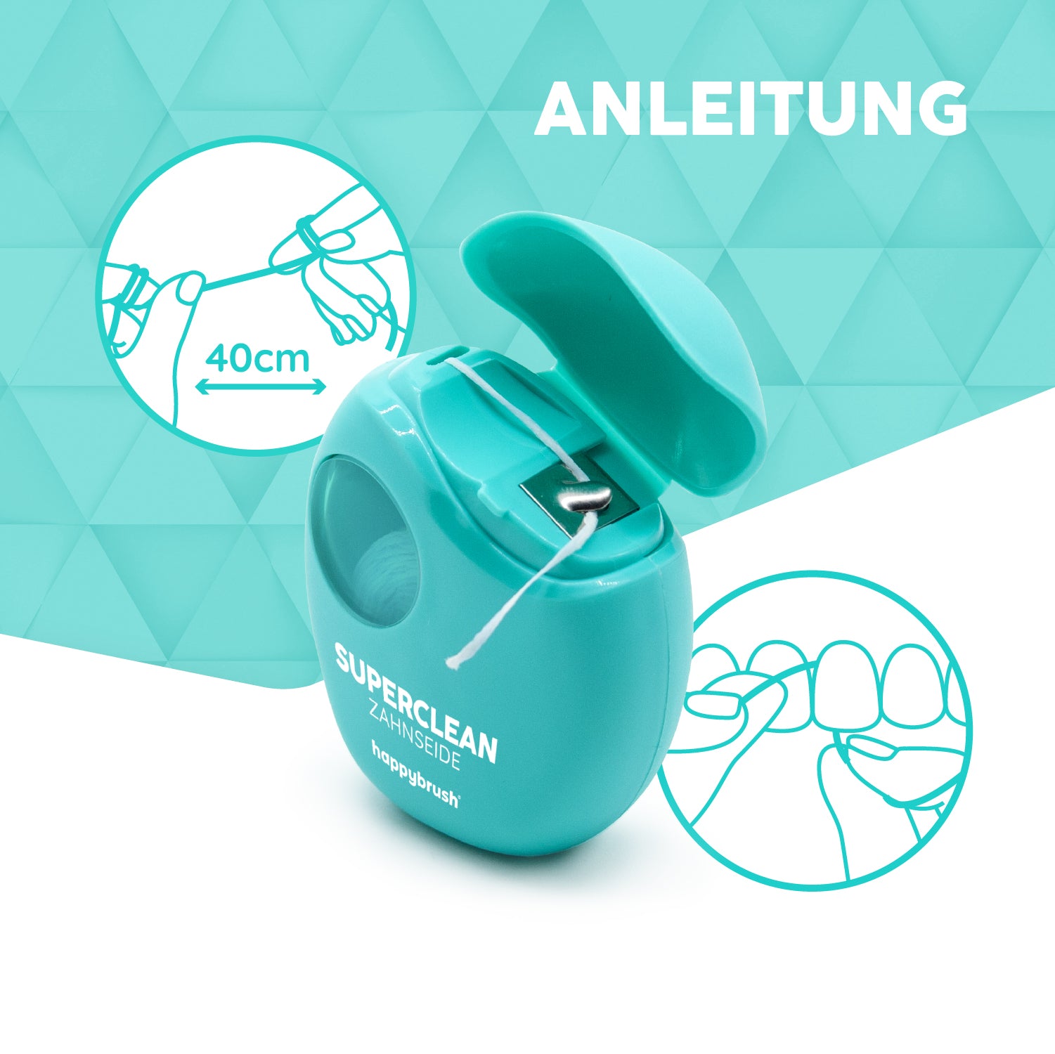 happybrush-superclean-zahnseide-minze-mit-xylitol image 2