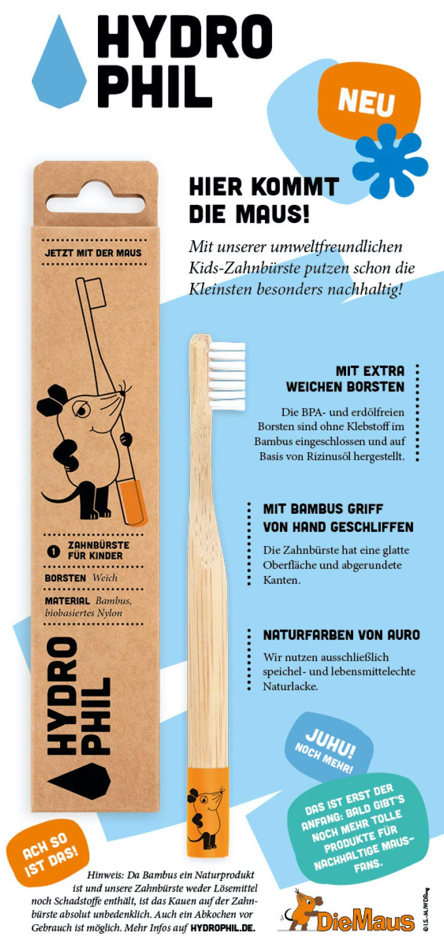 hydrophil-die-maus-kinder-zahnb-rste-aus-bambus-extra-weich-orange image 2