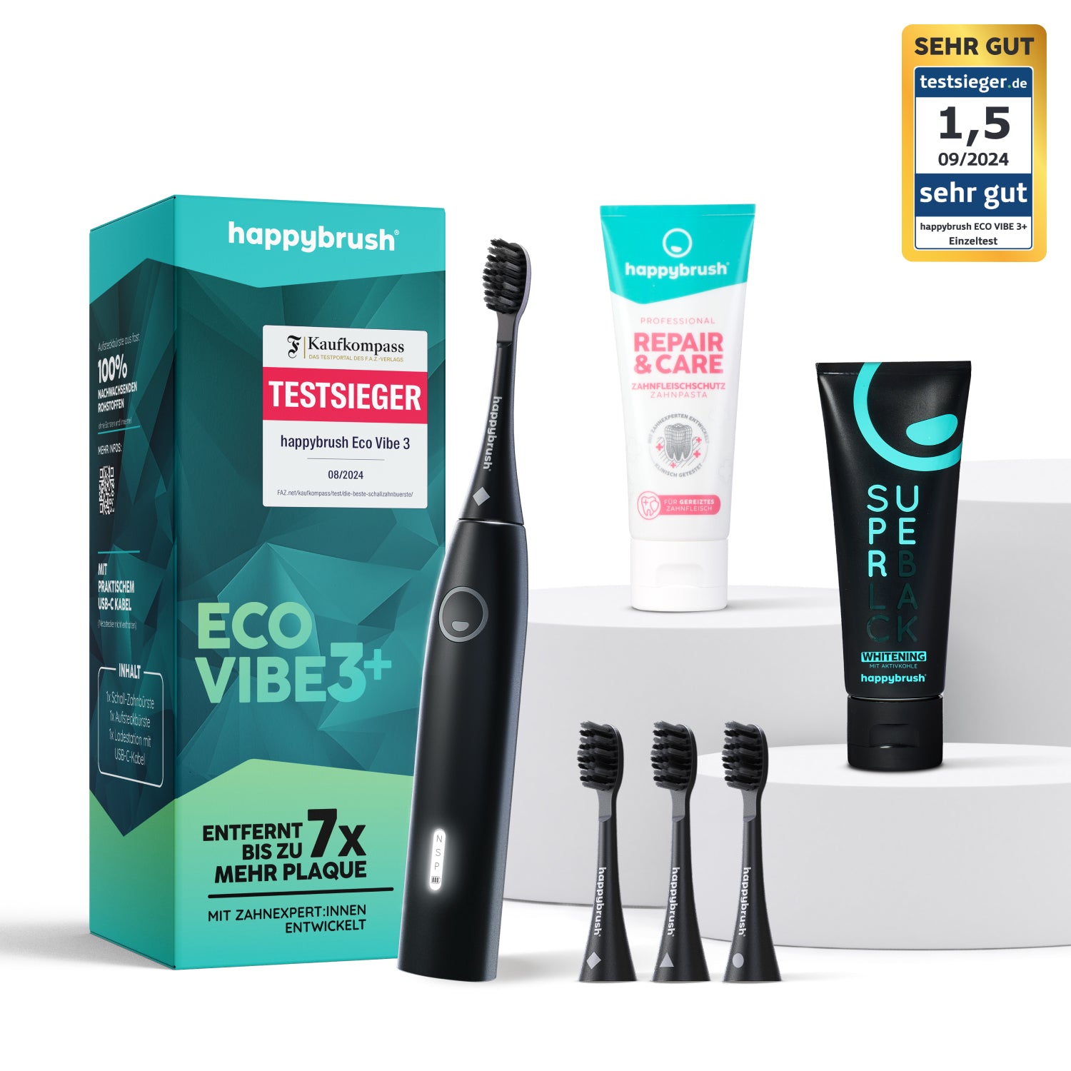 happybrush-influencer-set-allblack-eco-vibe-3-schallzahnb-rsten-set-mit-pasta image 1