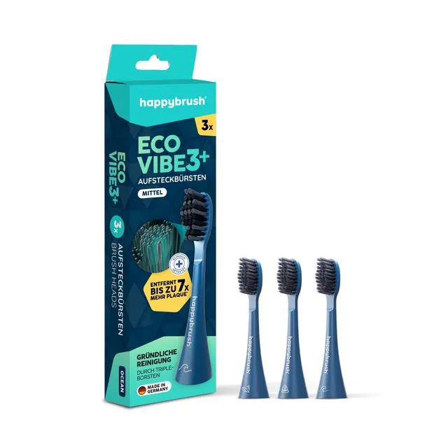 happybrush-eco-vibe-3-aufsteckb-rsten-ocean-aurora-3er-refill-set-schall image 1