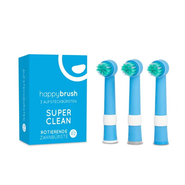 happybrush-eco-r2-aufsteckb-rsten-blau-3er-rotierend image 1