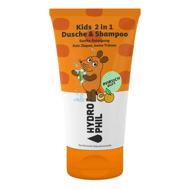 hydrophil-kids-2in1-shampoo-dusche-maus-pfirsich-200-ml image 1