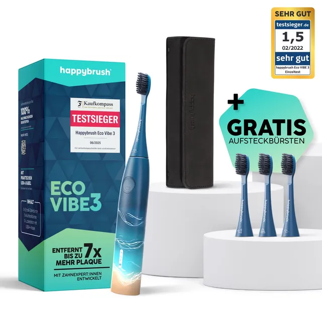 happybrush-eco-vibe-3-schall-zahnb-rste-ocean image 1