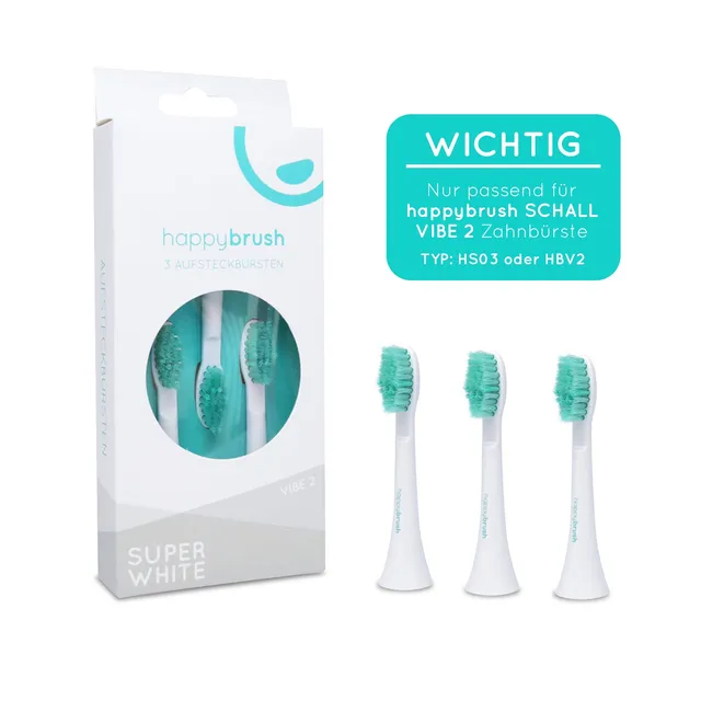 happybrush-aufsteckb-rsten-vibe-2-white-3er-pack image 1