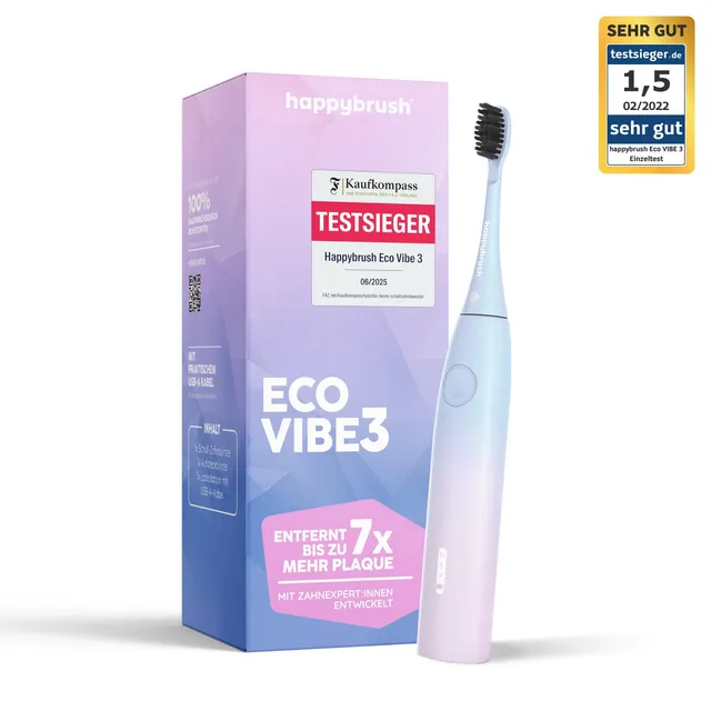 happybrush-eco-vibe-3-sunrise-schallzahnb-rste-aus-100-recycling-material image 1