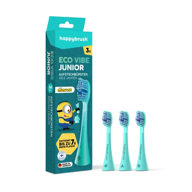 happybrush-aufsteckb-rsten-eco-vibe-junior-minions-schallzahnb-rstenk-pfe image 1