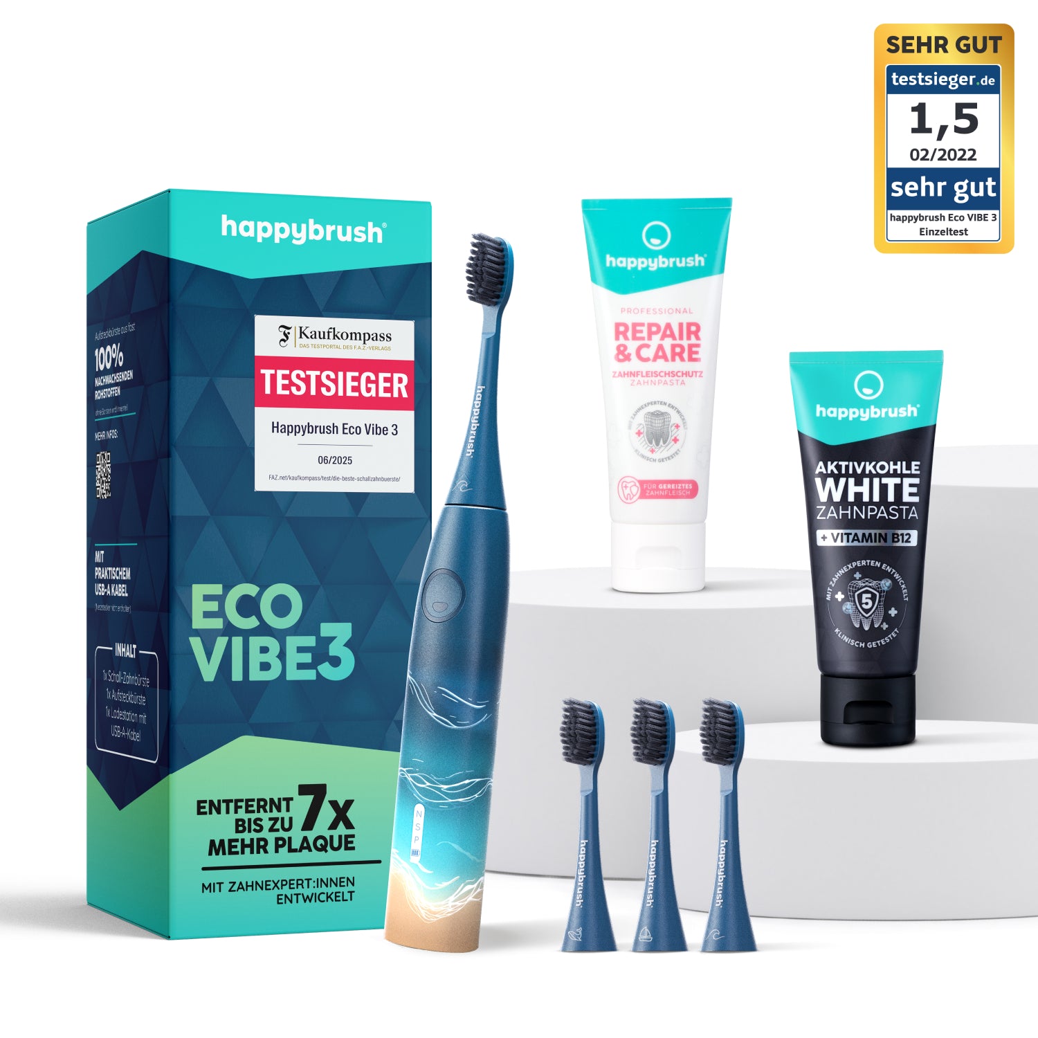 happybrush-influencer-set-ocean-eco-vibe-3-mit-4-b-rsten-2-zahnpasten image 1