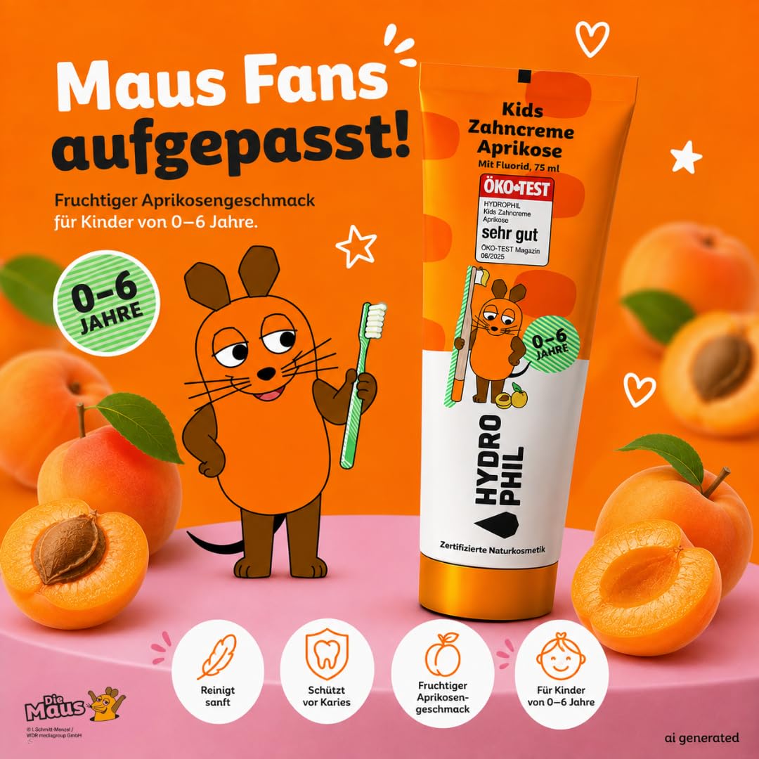 hydrophil-kinder-zahncreme-aprikosen-zauber-4er-pack-x-75-ml image 8